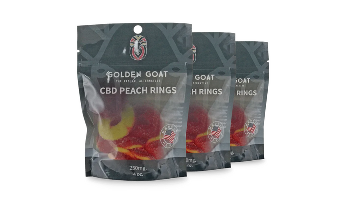 Potent CBD Infused 250MG Gummy Packs Bundles from Golden Goat - Headshop.com