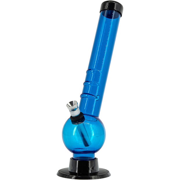 Acrylic Angled Neck Bubble Bong  8" - Multiple Colors