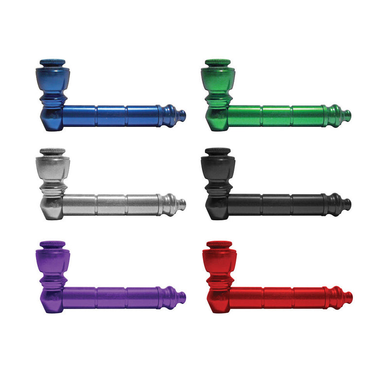 3.25" Aluminum Pipe w/ Lid - Colors Vary - Headshop.com