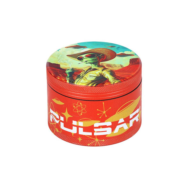 6CT DISPLAY - Pulsar Design Series Aluminum Grinder V2 - 4pc / 2.5" / Assorted Designs
