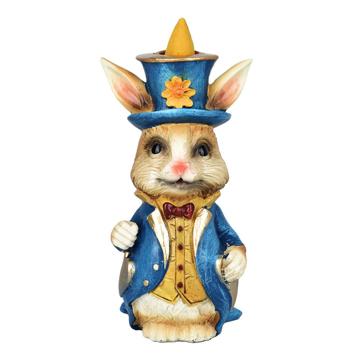 Alice In Wonderland Rabbit Backflow Cone Incense Burner - 6.25" - Headshop.com