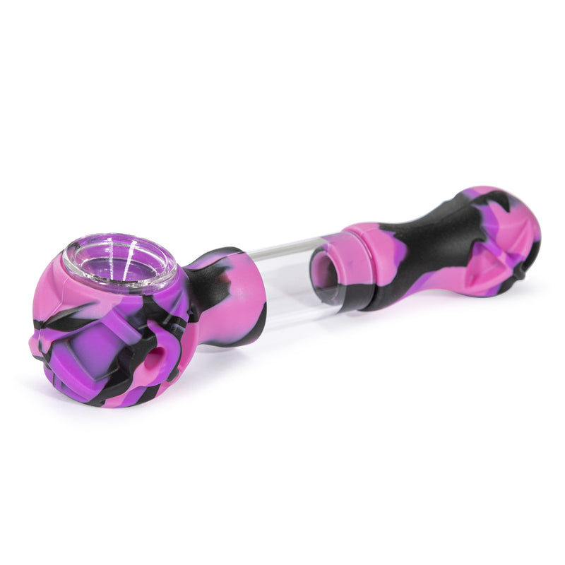 Hybrid Silicone and Glass Spoon with Translucent Chamber by 3 Gates Global - Headshop.com