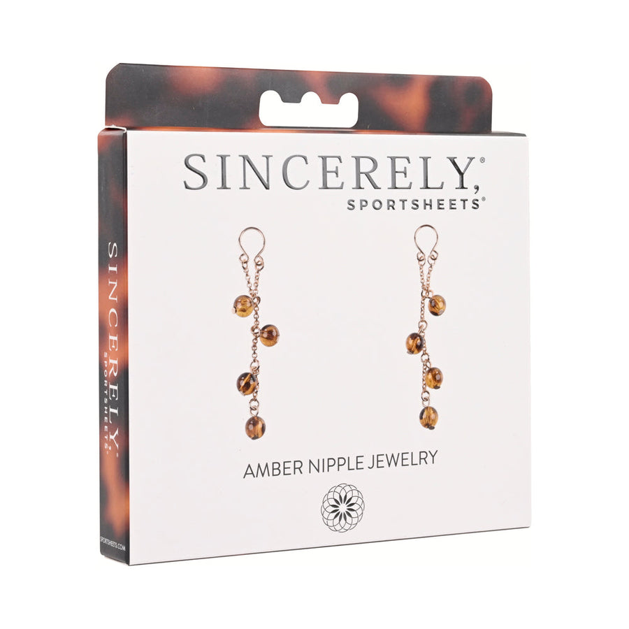 Sincerely, Sportsheets Amber Adjustable Nipple Jewelry Tortoiseshell - Headshop.com