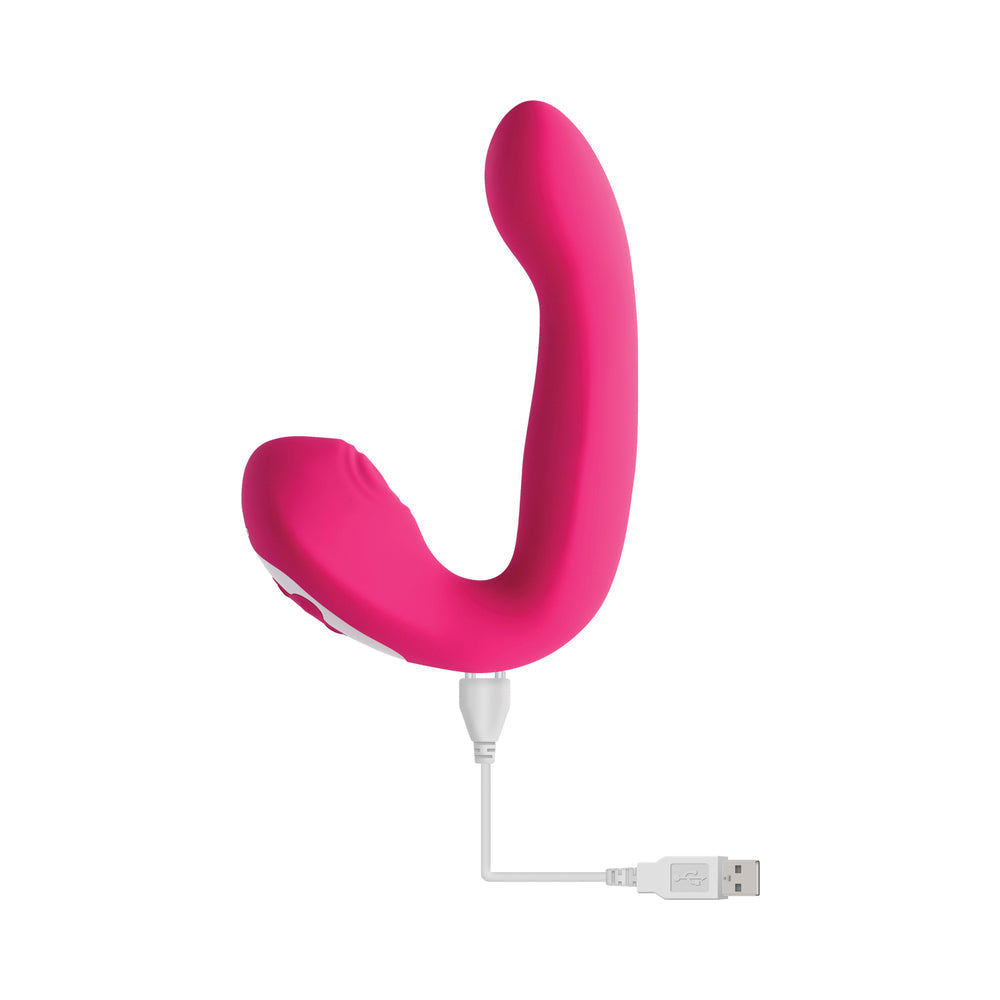 Evolved Buck Wild Rechargeable Silicone Dual Stimulator Pink - Headshop.com