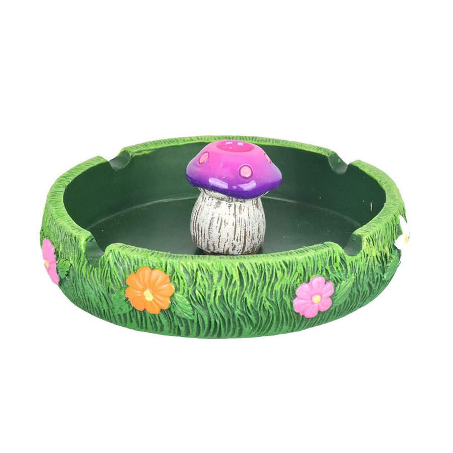Spring Mushroom Ashtray w/ Snuffer | 5" - Headshop.com
