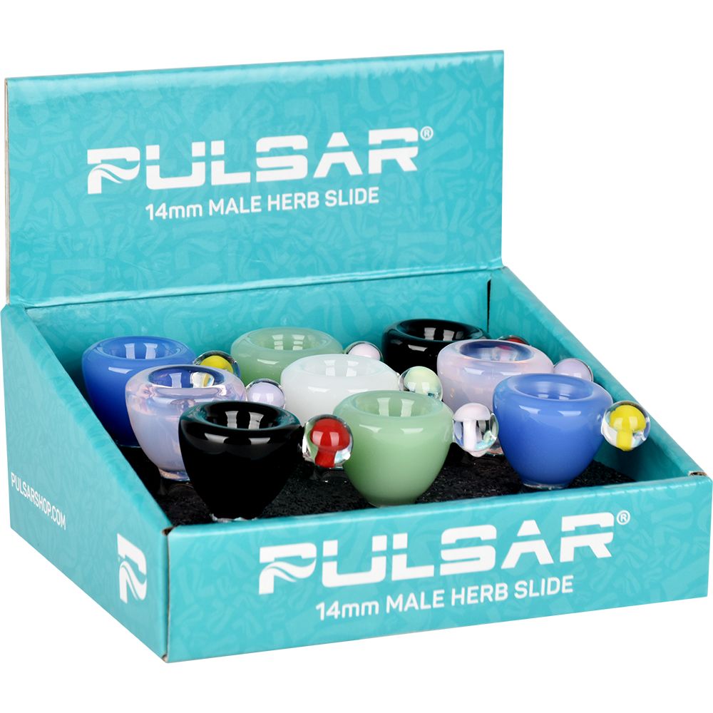 Pulsar Lil Shroom Buddy Herb Slide - 14mm M / 9ct - Headshop.com