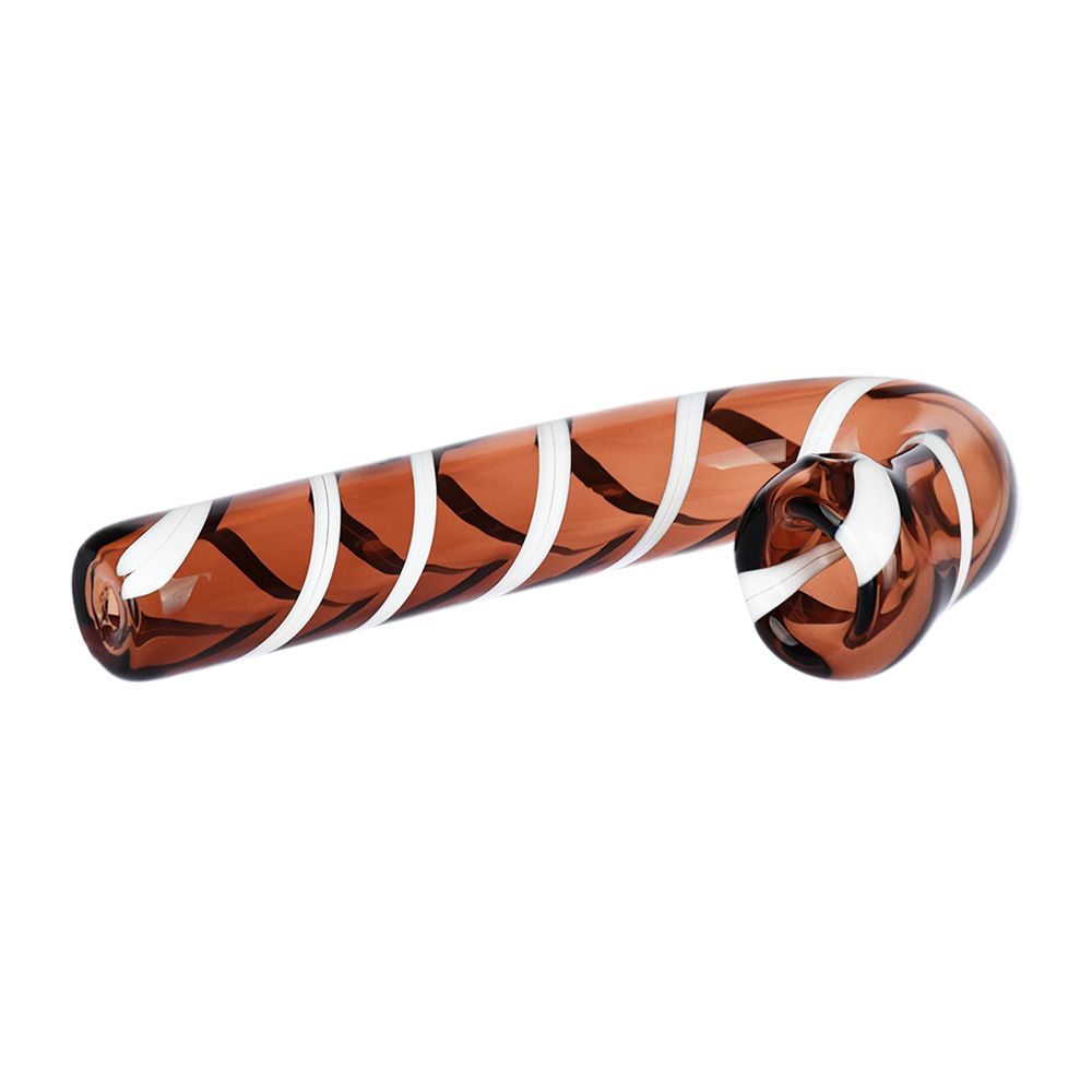 Candy Cane Glass Hand Pipe - 4.5" - Headshop.com