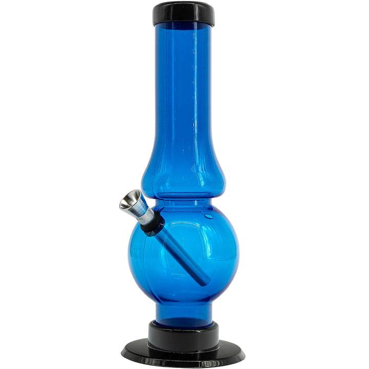 JM Enterprises  6-9" Acrylic Straight Tube Bubble Flare Bong - Multiple Colors