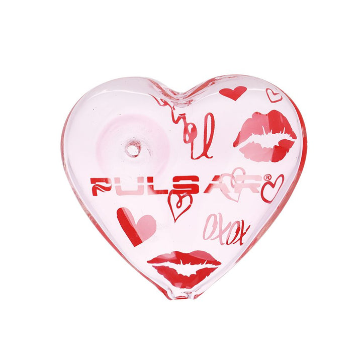 Pulsar Valentine's XOXO Glass Beaker Water Pipe & Hand Pipe Set - 10" / 14mm F - Headshop.com