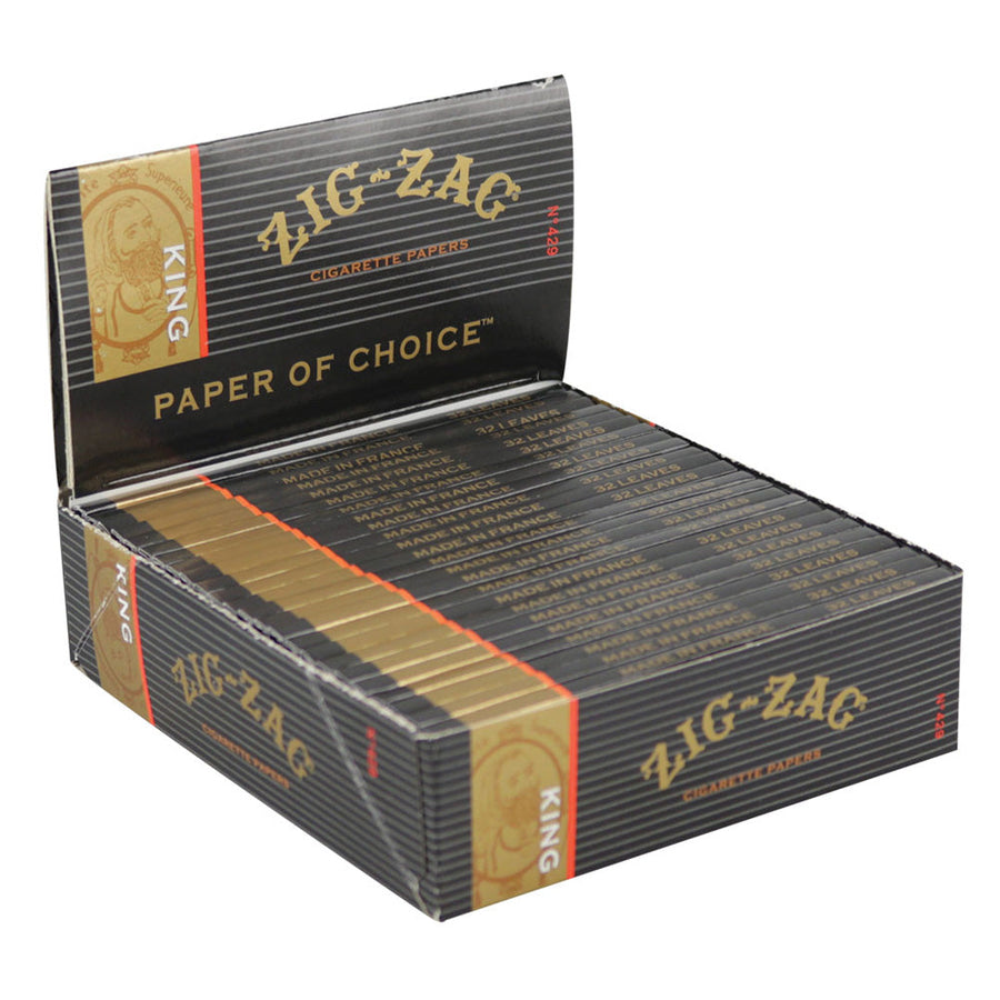 24PC DISPLAY- Zig Zag Slow-Burning Rolling Papers - Kingsize - Headshop.com