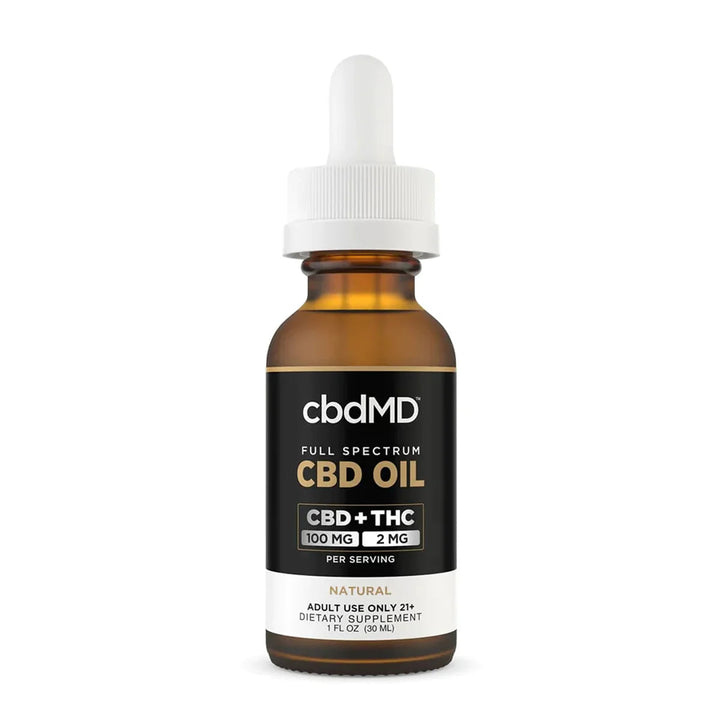 cbdMD Full Spectrum CBD Oil Tinctures - Natural - Headshop.com