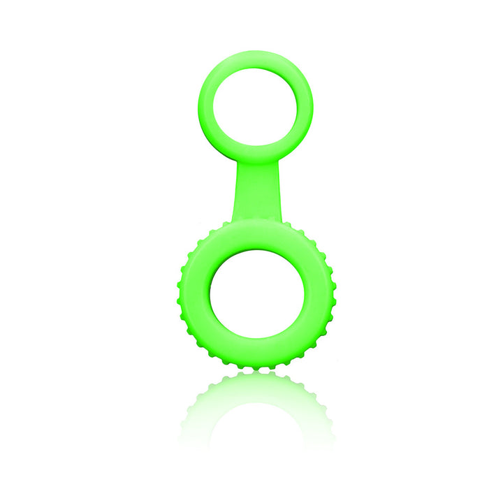 Ouch! Glow in the Dark Cockring & Ball Strap Neon Green