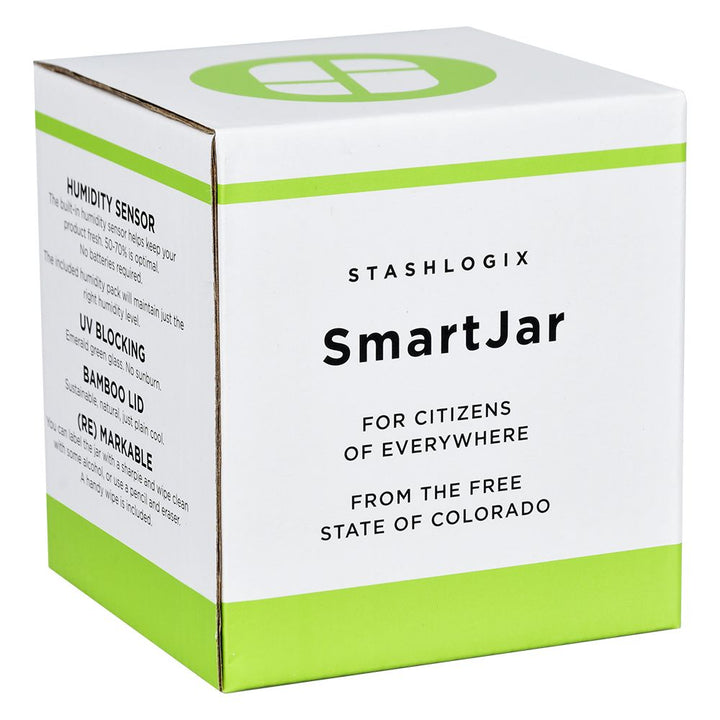 Stashlogix Bamboo Lid SmartJar w/ Analogue Humidity Sensor - Headshop.com
