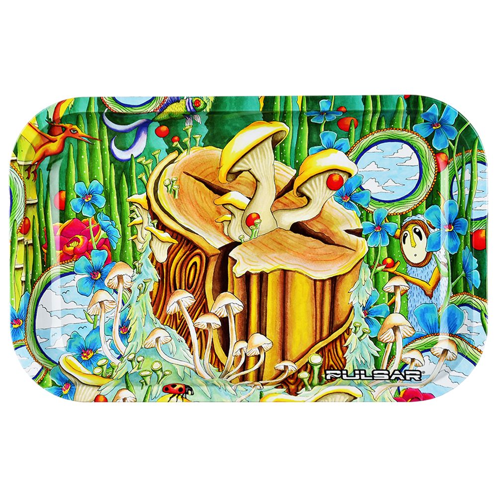 Pulsar Metal Rolling Tray - Where Love Is Alive / 11"x7" - Headshop.com