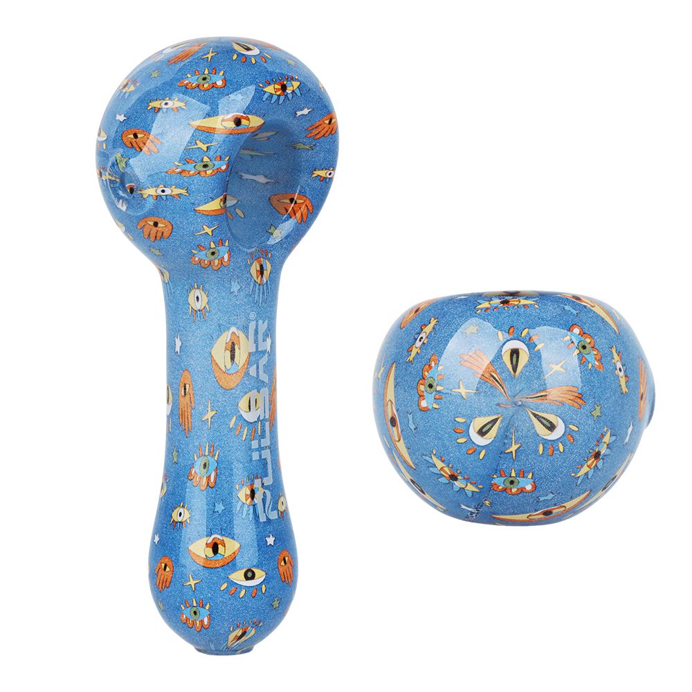 Pulsar Inside Print Glass Spoon Pipe | 5" - Headshop.com