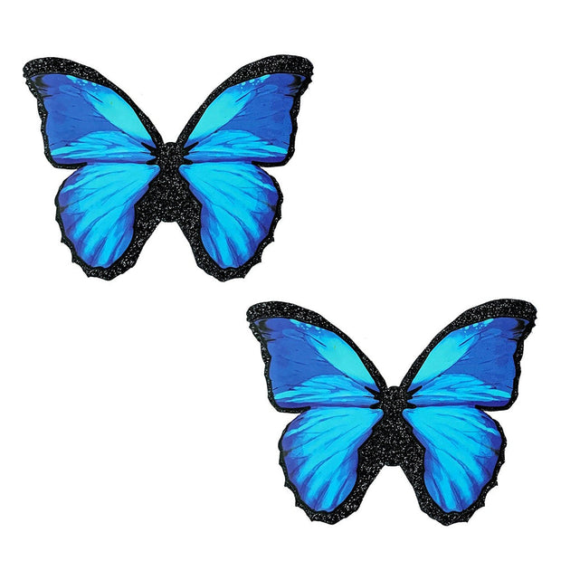 Neva Nude Pasty Butterfly Blue/Black Glitter - Headshop.com