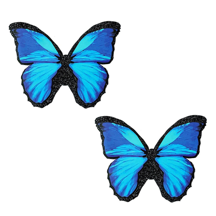Neva Nude Pasty Butterfly Blue/Black Glitter - Headshop.com