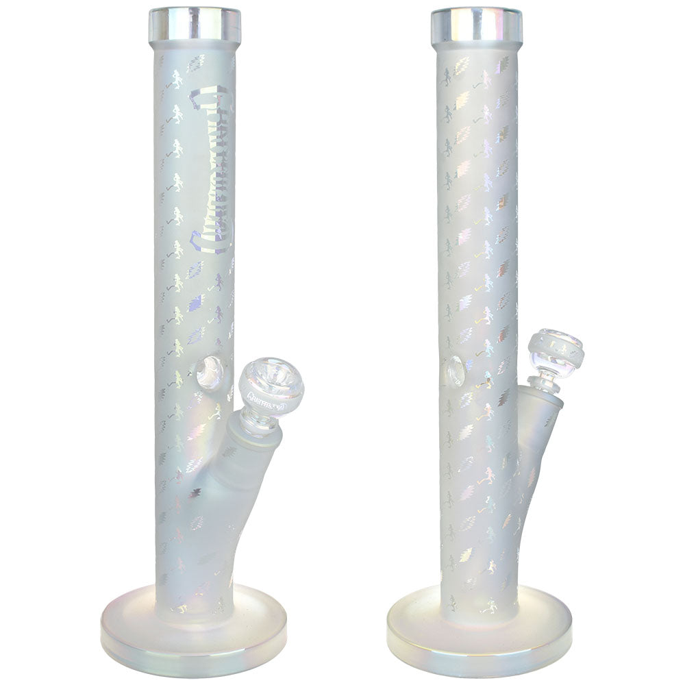 Grateful Dead x Pulsar Bolts And Skellies Straight Tube Water Pipe-15.5"/14mm F - Headshop.com