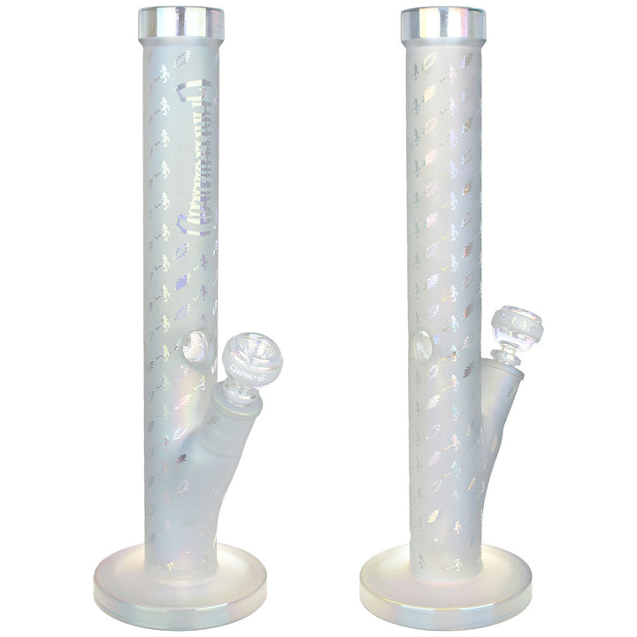 Grateful Dead x Pulsar Bolts And Skellies Straight Tube Water Pipe-15.5"/14mm F - Headshop.com