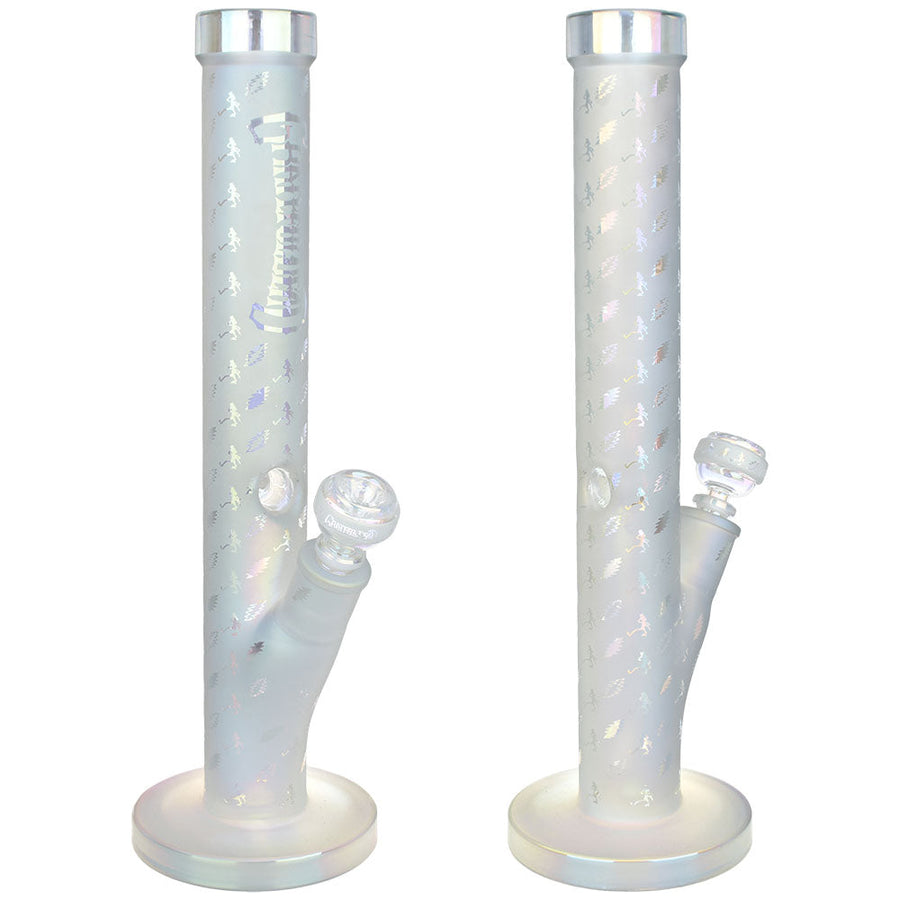 Grateful Dead x Pulsar Bolts And Skellies Straight Tube Water Pipe-15.5"/14mm F - Headshop.com