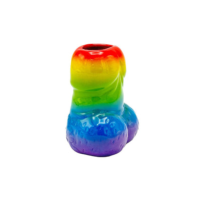 Rainbow Penis Ceramic Shot Glass - 3oz - Headshop.com