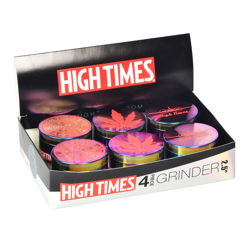 High Times® Metal Grinder | 4pc | 2.5"| Chameleon | 6pc Display - Headshop.com
