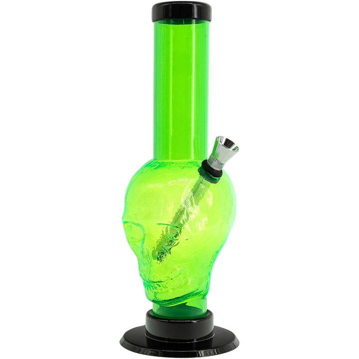 Acrylic Skull Bong9-12" - Multiple Colors