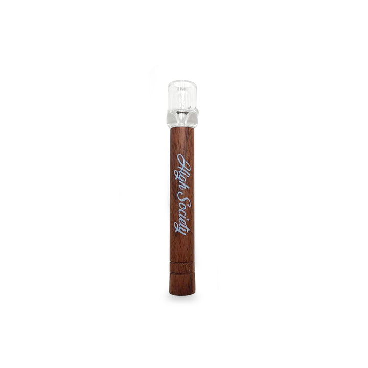 High Society | American Walnut & Glass Taster Pipe - Headshop.com