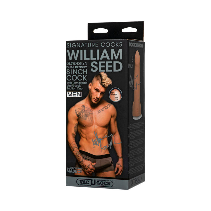 Signature Cocks - William Seed - 8in ULTRASKYN Cock w/Removable Vac-U-Lock Suction Cup Vanilla - Headshop.com