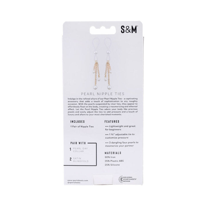 Sportsheets Sex & Mischief Pearl Nipple Ties - Headshop.com