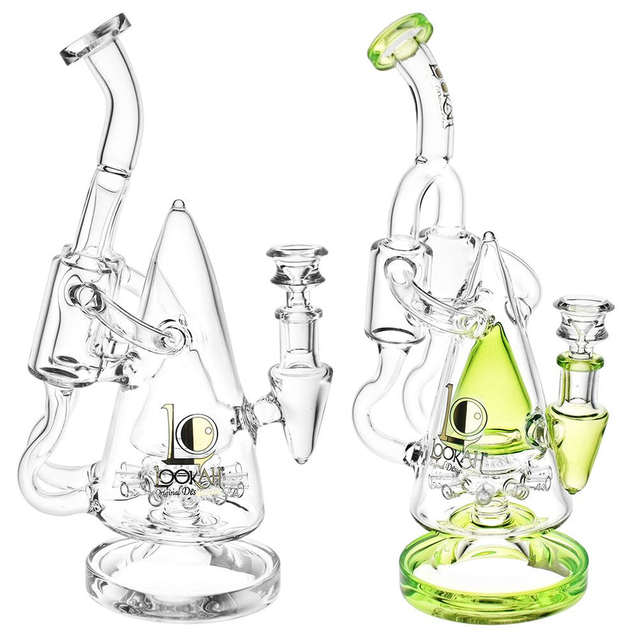 Lookah Glass Pyramid Recycler Water Pipe | 11" | 14mm F - Headshop.com