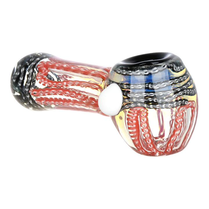 Simply Squiggled Glass Spoon Pipe - 4.25" / Colors Vary - Headshop.com