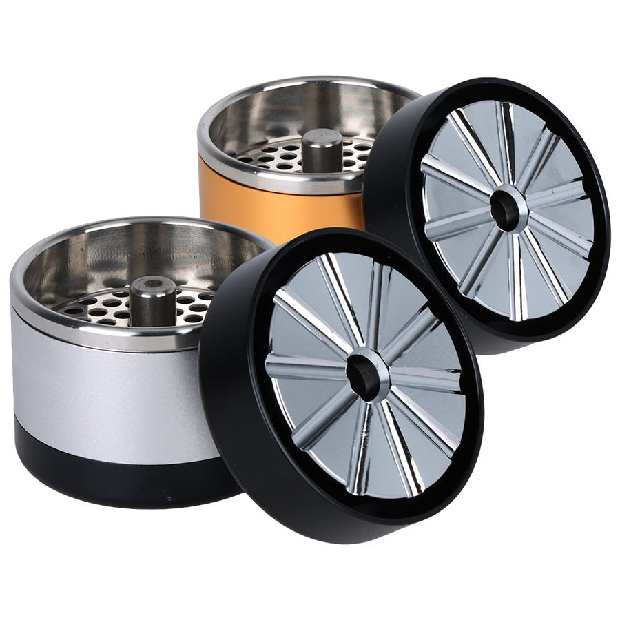 Aluminum Manually Operated Herb Mill - 5pc / 2.5" / Colors Vary - Headshop.com