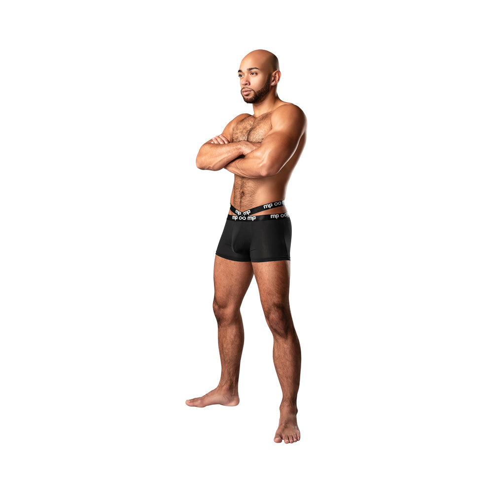 Male Power Infinite Comfort Amplifying Strappy Pouch Short Black S - Headshop.com