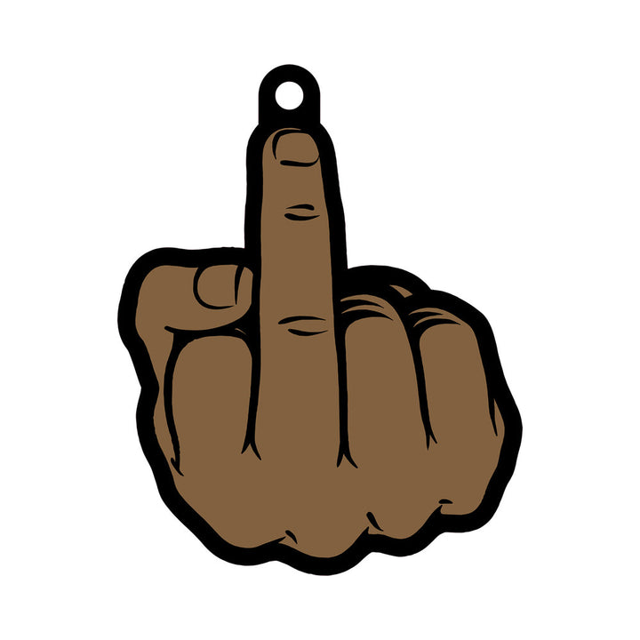 Wood Rocket Air Freshener Middle Finger Brown - Headshop.com