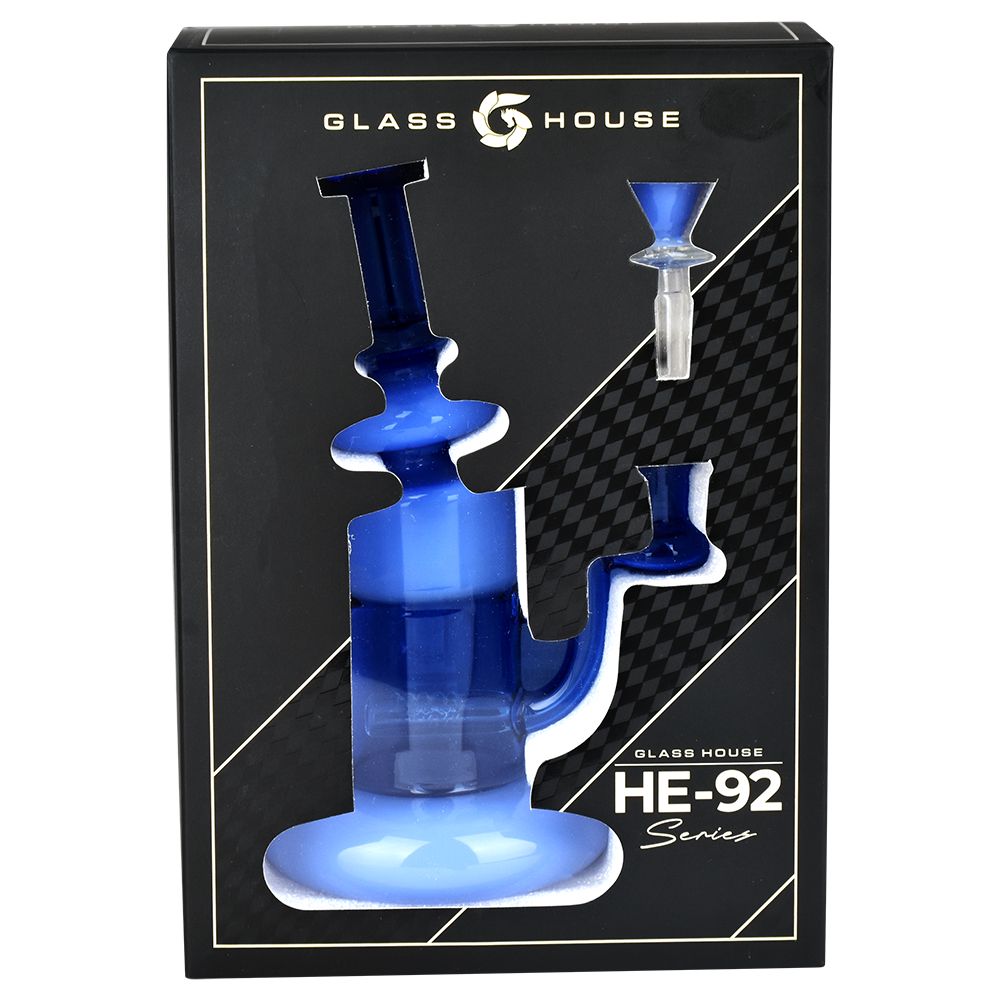 Glass House Two Toned Cylinder Water Pipe - 7.75" / 14mm F - Headshop.com
