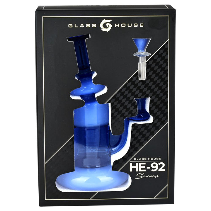 Glass House Two Toned Cylinder Water Pipe - 7.75" / 14mm F - Headshop.com