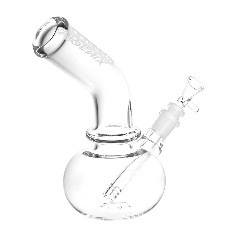 Phoenix Rising Bent Neck Beaker Glass Water Pipe - 8.75" / 14mm F / Clear - Headshop.com