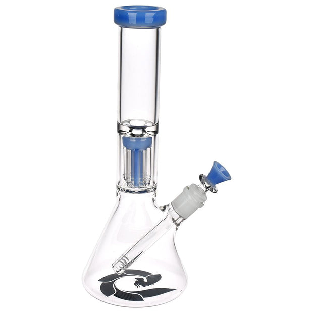 Glass House Flathead Perc Beaker - 12" / 14mm F / Colors Vary - Headshop.com