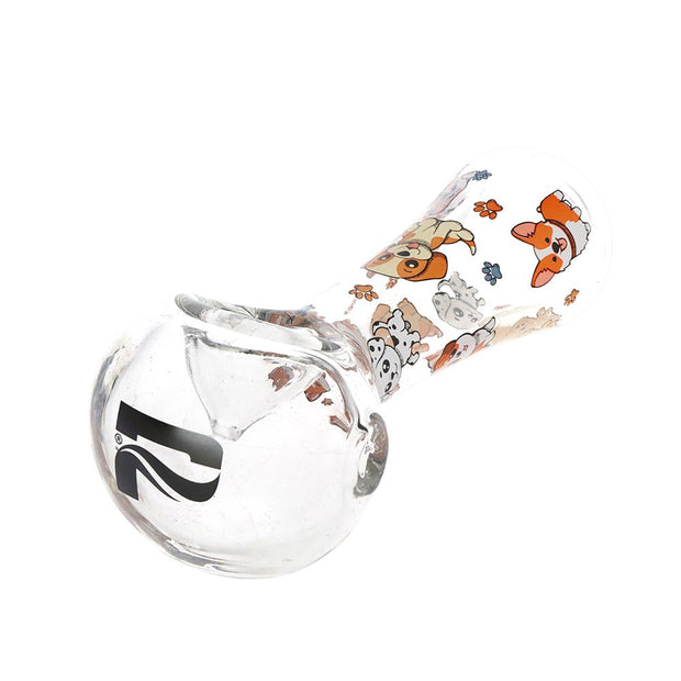 3CT BUNDLE - Pulsar Cute Doggies Glass Spoon Pipe - 4.5"