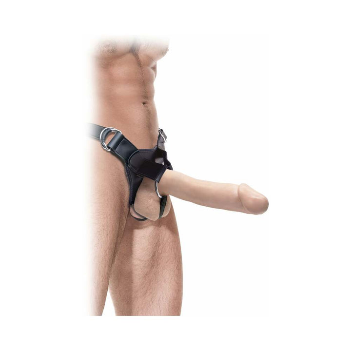 Fetish Fantasy Extreme Adjustable Hollow 12 in. Strap-On Beige/Black - Headshop.com
