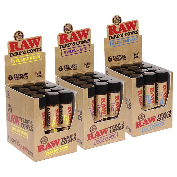 RAW TERP'd Cones | 1 1/4 | 6pc | 12pk - Headshop.com
