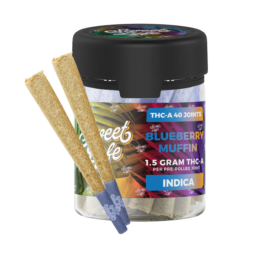 THC-A Joints 40 Pack - Blueberry Muffin (Indica) - Headshop.com