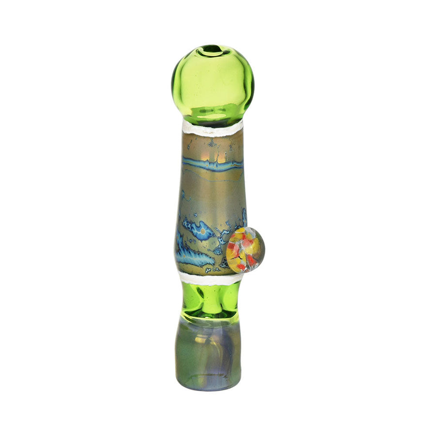 Euphoric Effect Chillum w/ Fritted Marble - 3.75" - Headshop.com