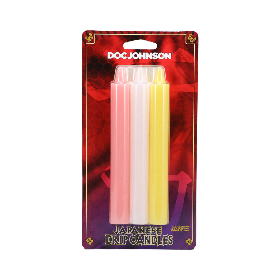 Japanese Drip Candles 3-Pack Pink, White, Yellow - Headshop.com