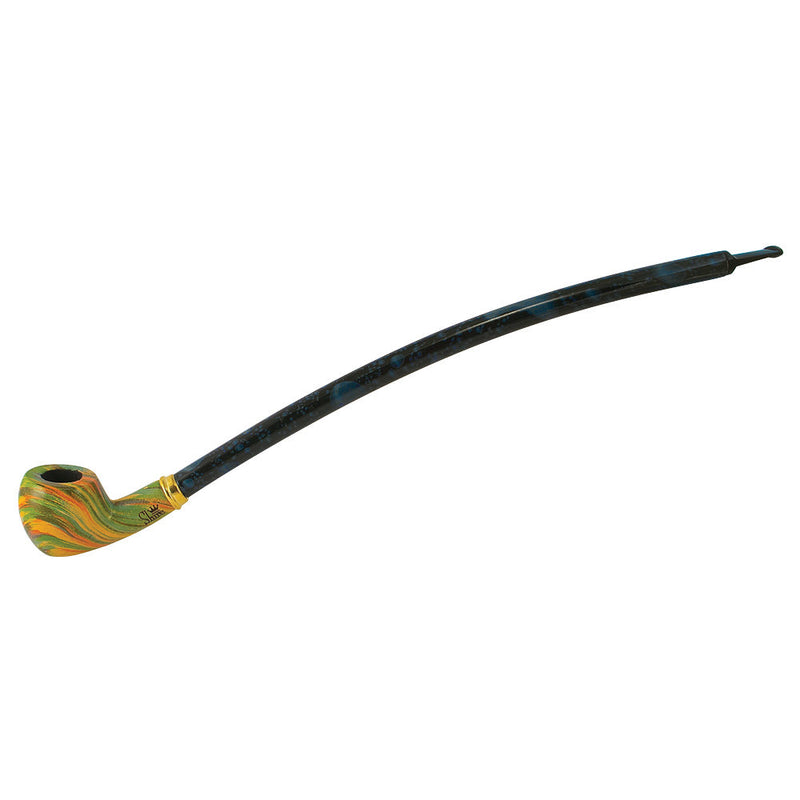 Pulsar Shire Pipes Curved Brandy Rainbow Cherry Wood Pipe - 15" - Headshop.com