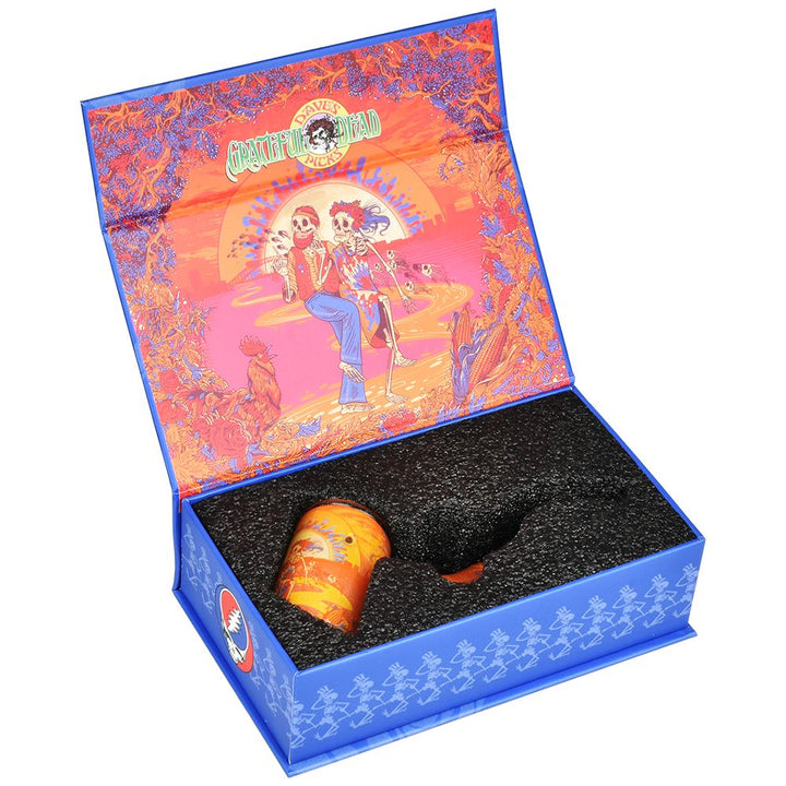 Grateful Dead x Pulsar Inside Print Bent Sherlock Pipe | 4" - Headshop.com