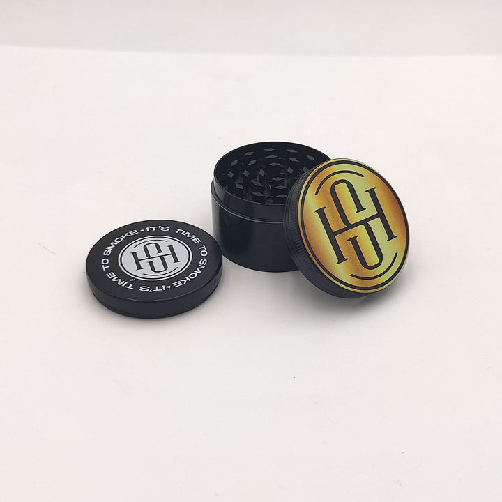 High Society - 4 PC 50mm Ceramic Teflon Coated Grinder - Gold - Headshop.com
