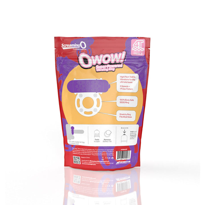 Screaming O 4T OWow Vibrating Cockring Grape - Headshop.com