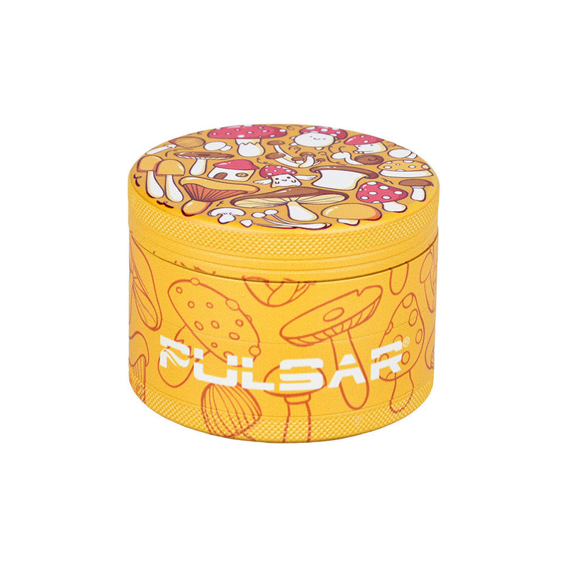 Pulsar Design Series Grinder with Side Art - Fungiside / 4pc / 2.5" - Headshop.com